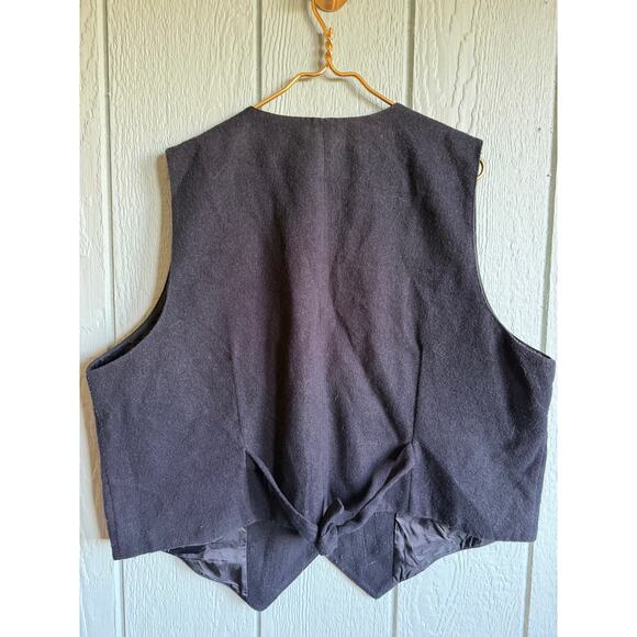 Vintage Karen Scott Christmas Vest 2X Embroidered Snowflakes & Trees - Picture 5 of 5